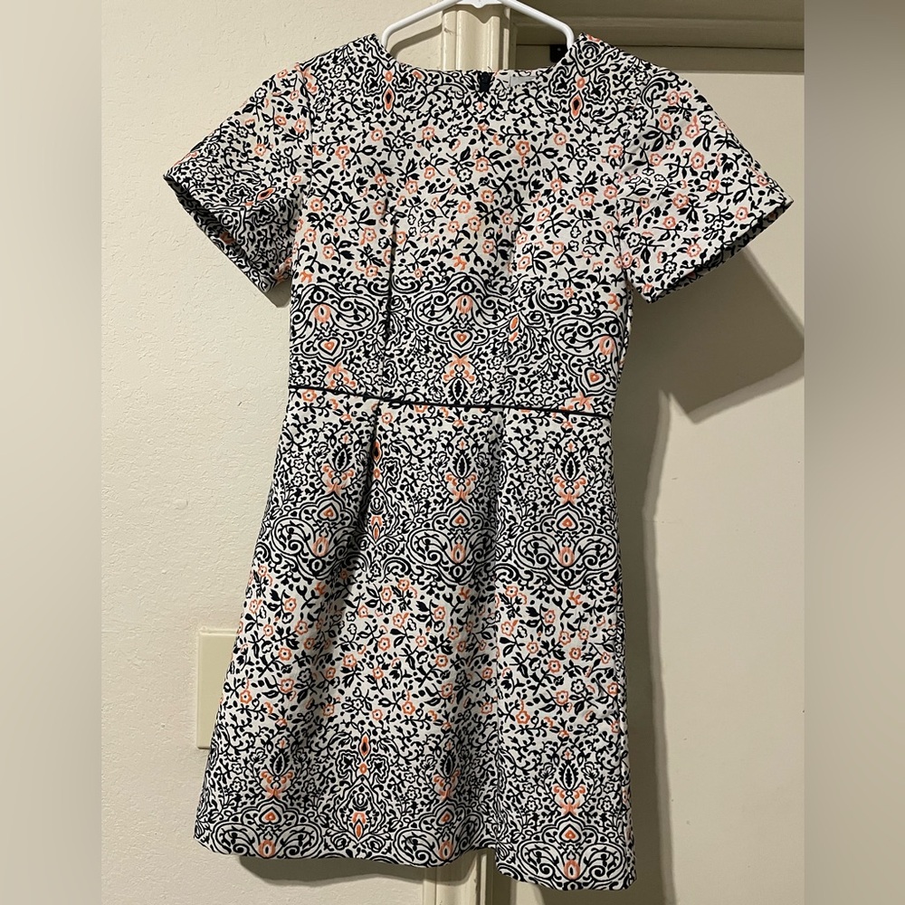 H&M Womens Dress with Black and Orange Floral Design